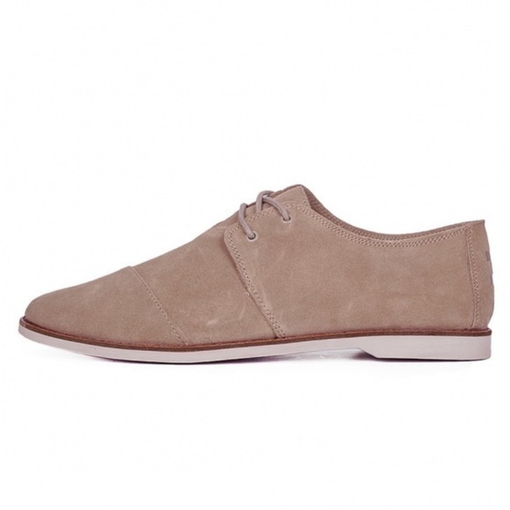 Toms Henley Leather Suede Lace-Up Shoes Size 10.5 Excellent Condition